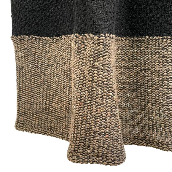 Alembika Wool Blend Long Open Cardigan Jacket Coat Brown Black Size 3/XL Israel - Picture 13 of 16